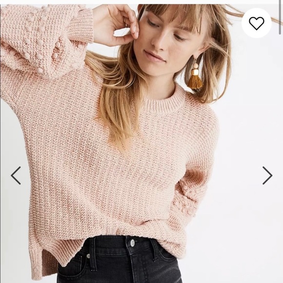 Madewell pink bobble pullover sweater - Picture 3 of 6